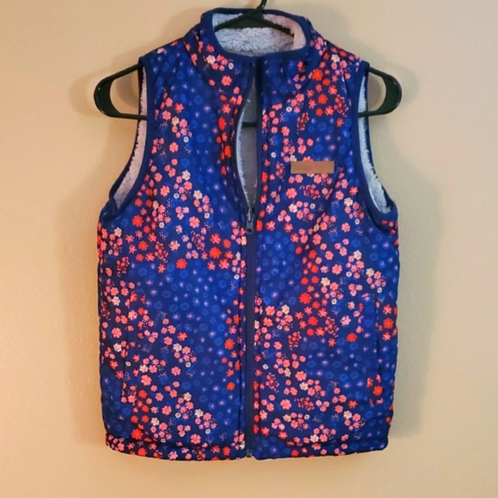 Buffalo David Bitton Kids Floral Vest - Blue and Pink
